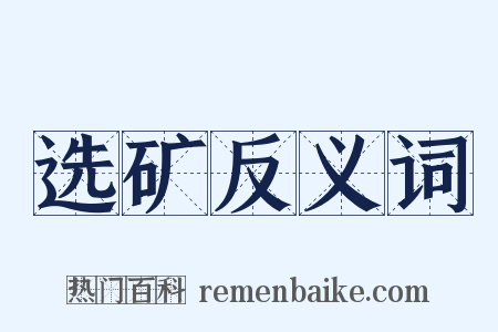 选矿反义词是什么意思的图片